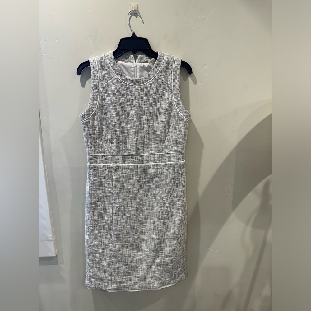Club Monaco Tweed Sheath Dress, Black and White sz 10 Used once ✨✨🔥🔥